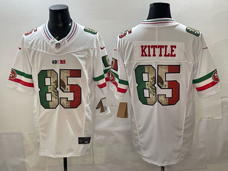 Men 2026 San Francisco 49ers #85 Kittle White three generations Nike Limited NFL Jersey style 002